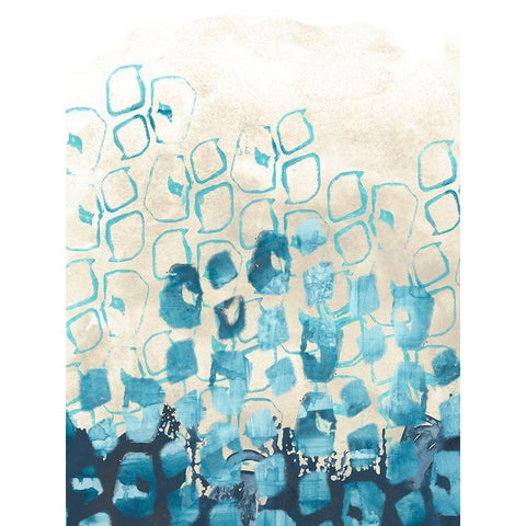 Pattern Shore II Black Modern Wood Framed Art Print with Double Matting by Vess, June Erica