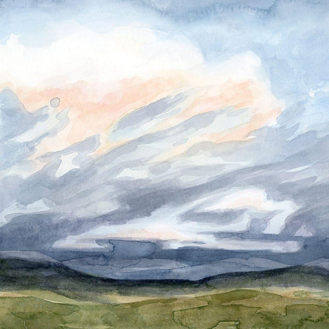 Windswept Horizon II Black Ornate Wood Framed Art Print with Double Matting by Popp, Grace