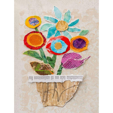 Flower Pot II Gold Ornate Wood Framed Art Print with Double Matting by St. Hilaire, Elizabeth