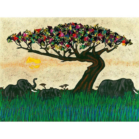 Planes of Africa I White Modern Wood Framed Art Print by Saunders, Alonzo