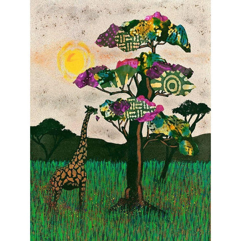 Planes of Africa II Black Modern Wood Framed Art Print by Saunders, Alonzo