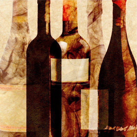 Smokey Wine IV Black Modern Wood Framed Art Print by Saunders, Alonzo