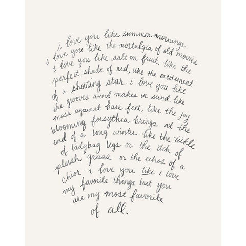 Letter to a Lover I White Modern Wood Framed Art Print by Popp, Grace