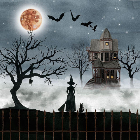 Harvest Moon I Black Modern Wood Framed Art Print with Double Matting by Popp, Grace