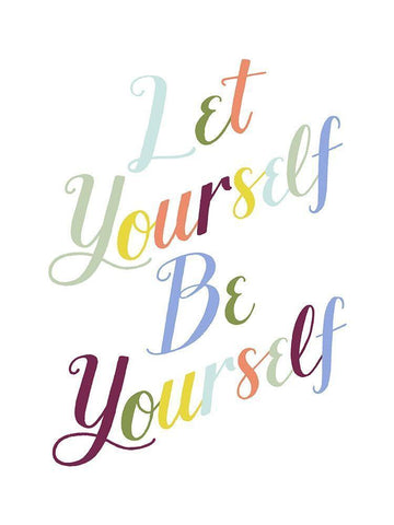 Be Yourself I White Modern Wood Framed Art Print with Double Matting by Popp, Grace