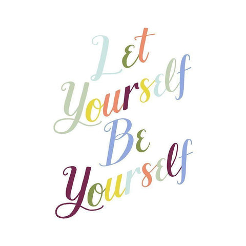 Be Yourself I Black Modern Wood Framed Art Print with Double Matting by Popp, Grace