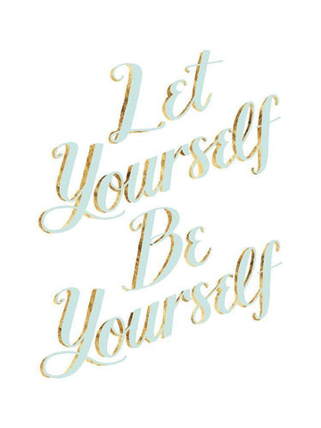 Be Yourself III White Modern Wood Framed Art Print with Double Matting by Popp, Grace
