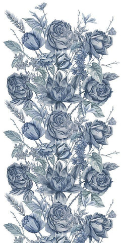 Ice Blue Botanical II Black Ornate Wood Framed Art Print with Double Matting by Wang, Melissa