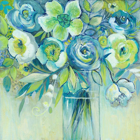 Late Summer Blooms II White Modern Wood Framed Art Print with Double Matting by Summers, Elle