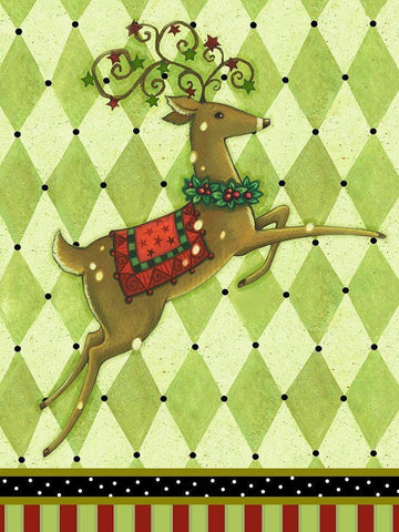 Harlequin Christmas I White Modern Wood Framed Art Print with Double Matting by Eisner, Viv