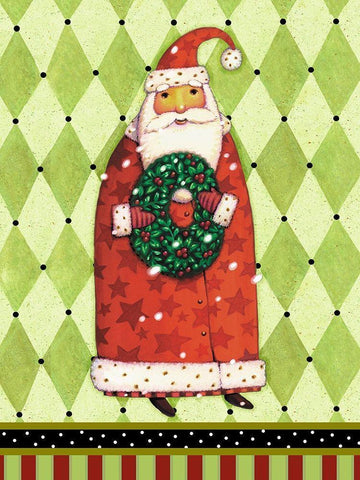 Harlequin Christmas II White Modern Wood Framed Art Print with Double Matting by Eisner, Viv