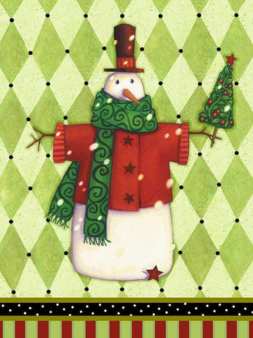 Harlequin Christmas III Black Ornate Wood Framed Art Print with Double Matting by Eisner, Viv