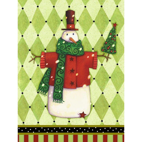 Harlequin Christmas III White Modern Wood Framed Art Print by Eisner, Viv