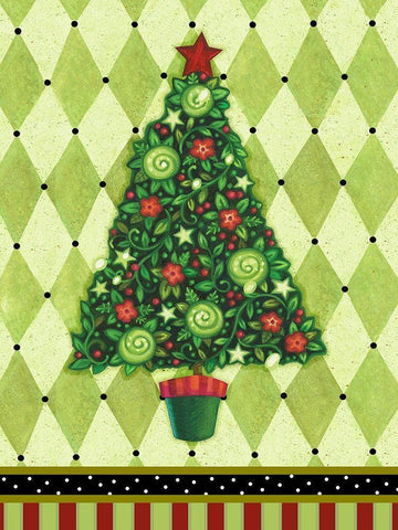 Harlequin Christmas IV Black Ornate Wood Framed Art Print with Double Matting by Eisner, Viv