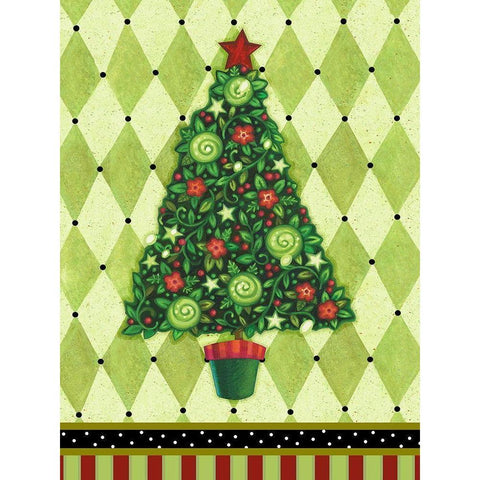 Harlequin Christmas IV Black Modern Wood Framed Art Print with Double Matting by Eisner, Viv