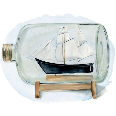 Sail the Seas II White Modern Wood Framed Art Print by Parker, Jennifer Paxton