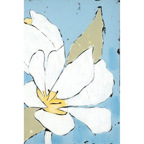 White Tulip Triptych III White Modern Wood Framed Art Print by Reynolds, Jade