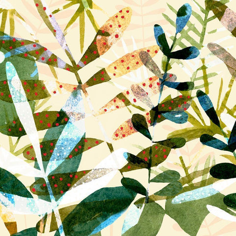 Technicolor Jungle I White Modern Wood Framed Art Print by Scarvey, Emma