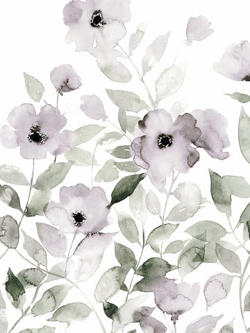 Wild Roses I Black Modern Wood Framed Art Print by Popp, Grace