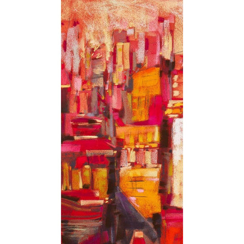 Pink City Sunrise I Black Modern Wood Framed Art Print by Gardner, Jennifer