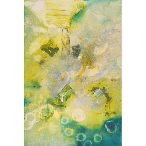 Turquoise Flow II Black Modern Wood Framed Art Print by Gardner, Jennifer