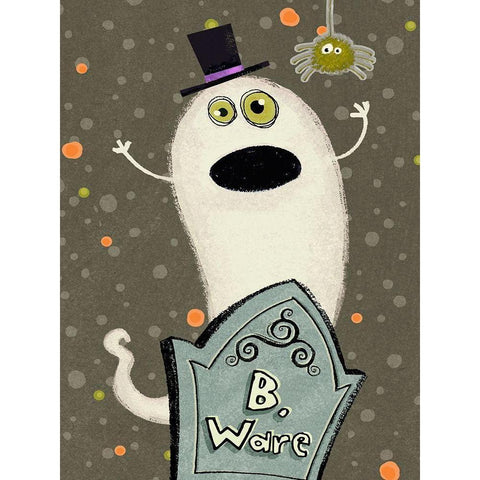 Happy Haunting II Gold Ornate Wood Framed Art Print with Double Matting by Eisner, Viv