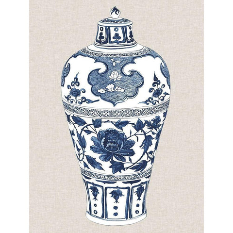 Antique Chinese Vase I Black Modern Wood Framed Art Print by Wang, Melissa