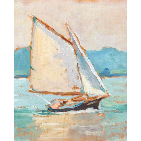 Contemporary Yacht II White Modern Wood Framed Art Print by Harper, Ethan