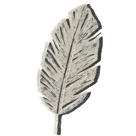 Cut Paper Palms V Black Modern Wood Framed Art Print by Vess, June Erica