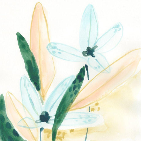 Garden Essence IX White Modern Wood Framed Art Print by Vess, June Erica