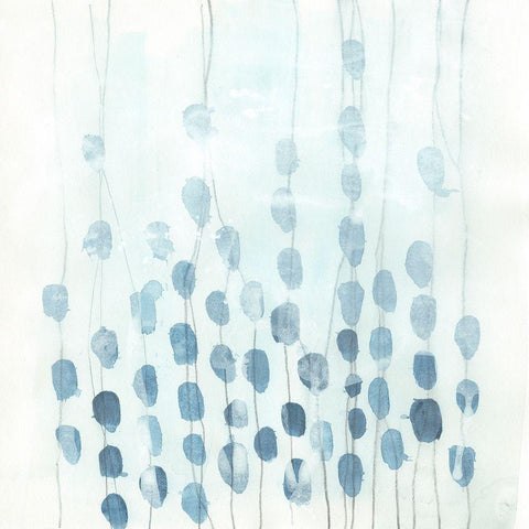 Indigo Threads IV White Modern Wood Framed Art Print with Double Matting by Vess, June Erica