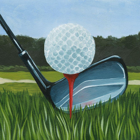 Tee Off II Black Modern Wood Framed Art Print by Popp, Grace