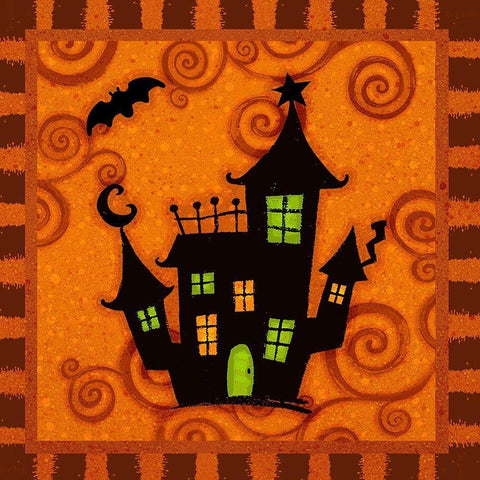 Spooktacular IV Black Modern Wood Framed Art Print with Double Matting by Eisner, Viv