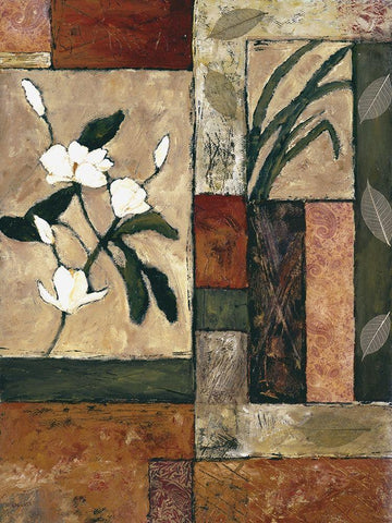 Natures Bounty IV White Modern Wood Framed Art Print with Double Matting by Bagnato, Judi