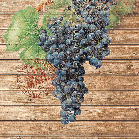 Grape Crate I Black Ornate Wood Framed Art Print with Double Matting by Nobleworks Inc.