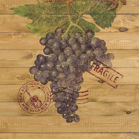 Grape Crate III Black Modern Wood Framed Art Print by Nobleworks Inc.