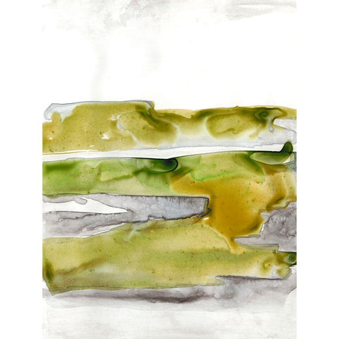 Organic Seascape Green II Black Modern Wood Framed Art Print with Double Matting by Bramma, Lila