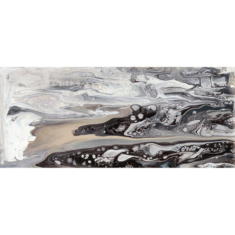 Cycle III Black Modern Wood Framed Art Print by Bramma, Lila