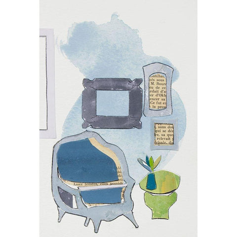 Chateau Interior I White Modern Wood Framed Art Print by Delamater, Rob