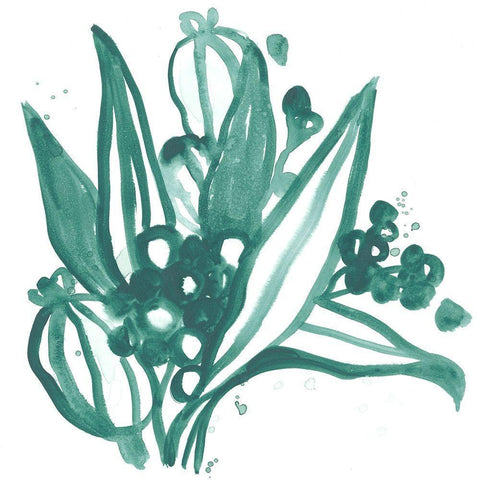 Boho Tropicals I Black Modern Wood Framed Art Print by Vess, June Erica