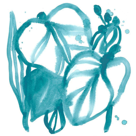 Boho Tropicals V Black Ornate Wood Framed Art Print with Double Matting by Vess, June Erica