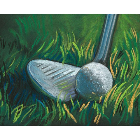 Tee Time II Gold Ornate Wood Framed Art Print with Double Matting by Parker, Jennifer Paxton