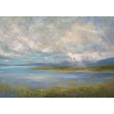 South Bay Lights  Gold Ornate Wood Framed Art Print with Double Matting by Finch, Sheila