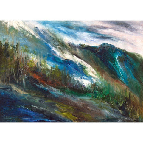 Sierra Storm Black Modern Wood Framed Art Print with Double Matting by Finch, Sheila