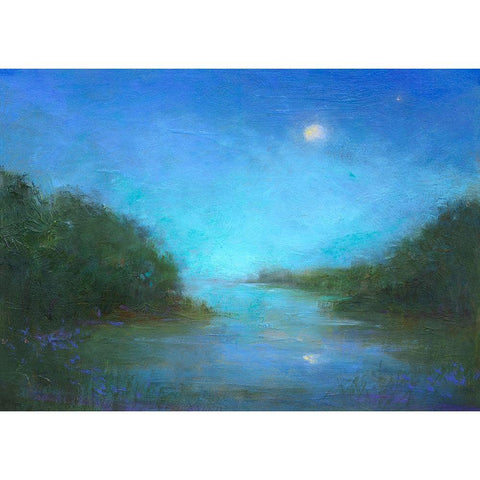 Twilight White Modern Wood Framed Art Print by Finch, Sheila