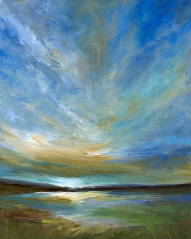 Updraft Black Ornate Wood Framed Art Print with Double Matting by Finch, Sheila