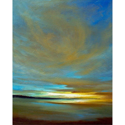 Dusk #4 White Modern Wood Framed Art Print by Finch, Sheila