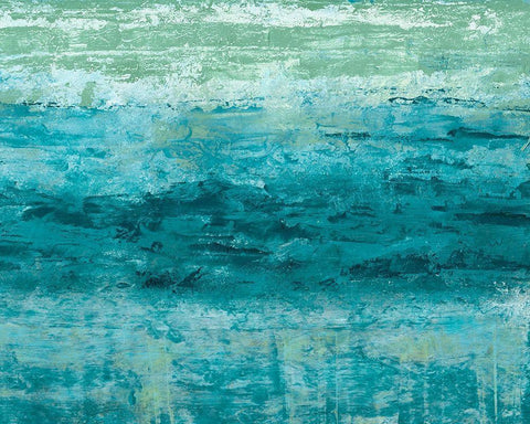 Aegean Seas I White Modern Wood Framed Art Print with Double Matting by Chandler, Sharon