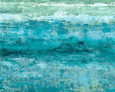 Aegean Seas II White Modern Wood Framed Art Print with Double Matting by Chandler, Sharon