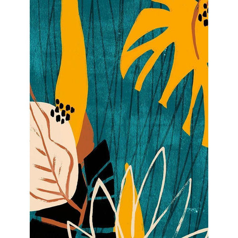 Graphic Blue Lagoon I White Modern Wood Framed Art Print by Vess, June Erica